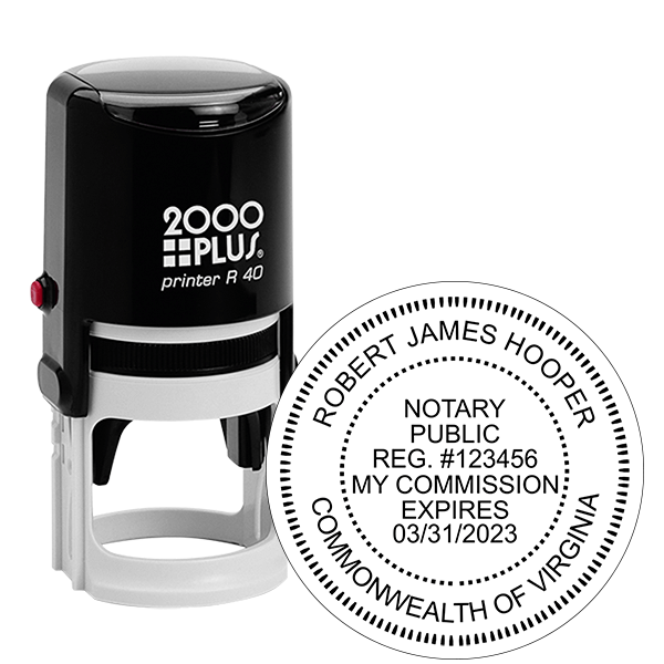 Virginia Round Notary Stamp