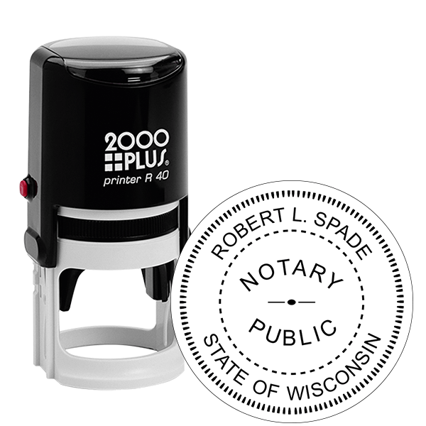 Wisconsin Notary Round Stamp