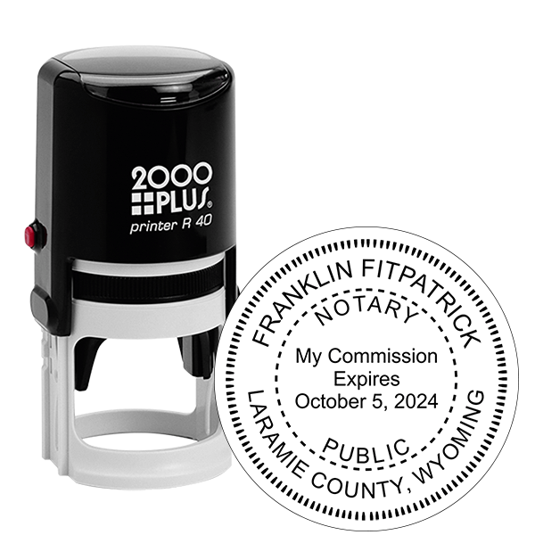 Wyoming Notary Round Stamp