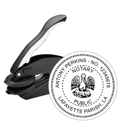 Louisiana Notary Round Seal Embosser
