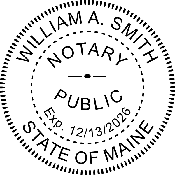 Maine Notary Round Seal Embosser