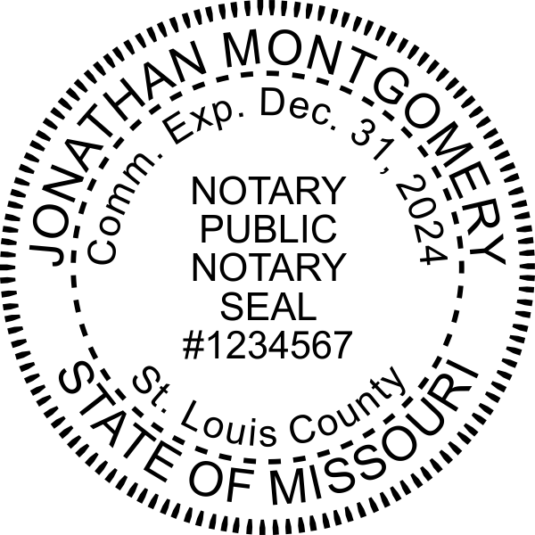 Missouri Notary Round Seal Embosser