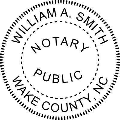 North Carolina Notary Round Seal Embosser - alternate view