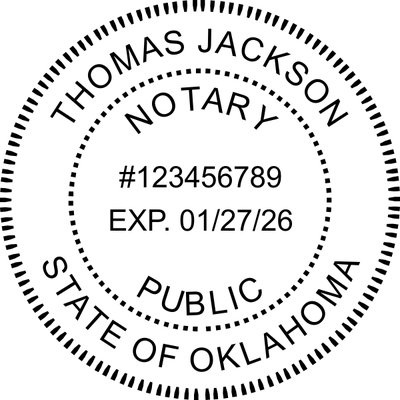 Oklahoma Notary Round Seal Embosser - alternate view