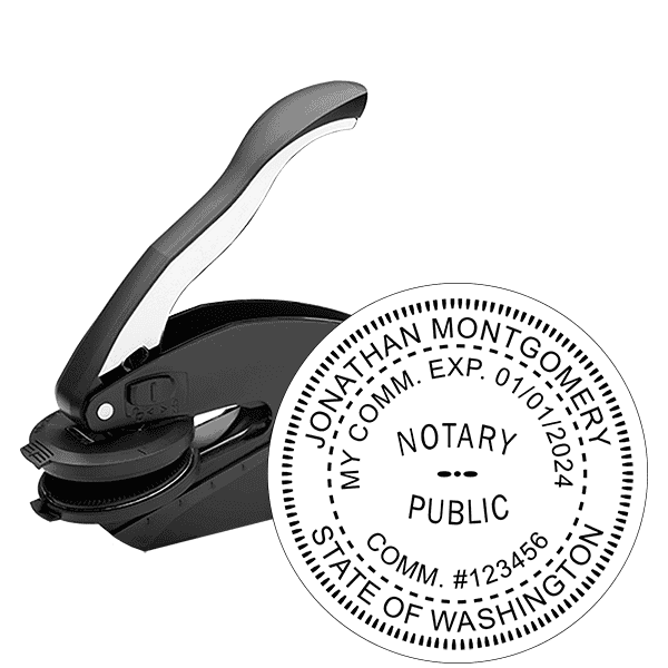 Washington State Notary Round Seal Embosser