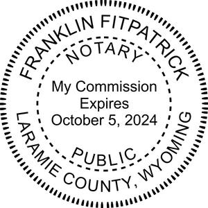 Wyoming Notary Round Seal Embosser