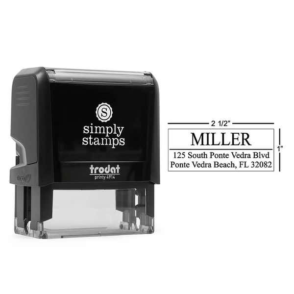 Last Name Address Stamp Body and Design