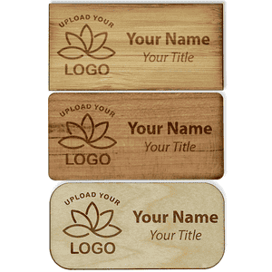 Engraved Wood Name Tag | 1 ½” x 3”