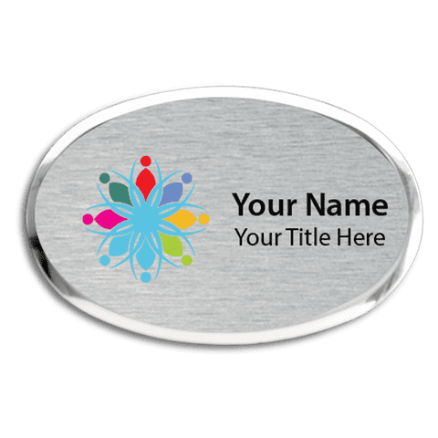 Executive Full Color Magnetic Oval Name Badges