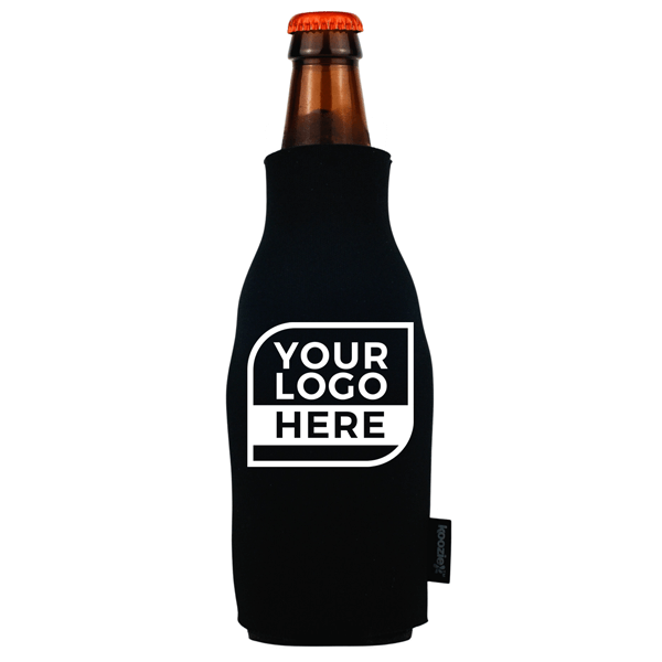 Koozie® Logo Neoprene Zip-Up Bottle Cooler | 1 Color 1 Side