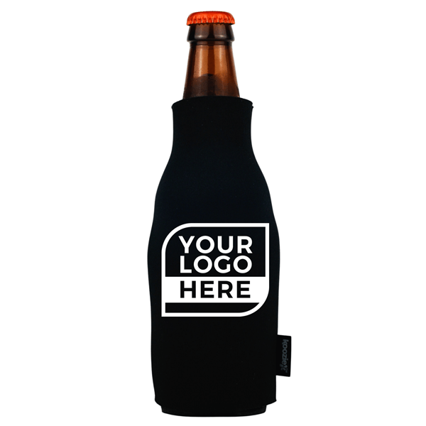 Koozie® Logo Zip-Up Bottle Cooler | 1 Color 1 Side