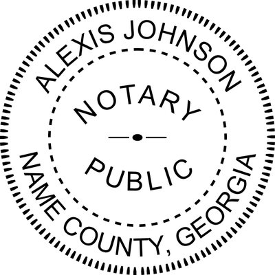 Georgia Notary Round Pink Seal Embosser - alternate view