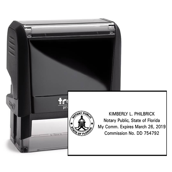 Florida Notary Public Seal Rectangular Stamp