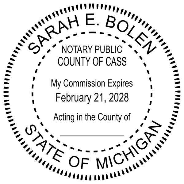 Michigan Notary Pink Seal Embosser - Round