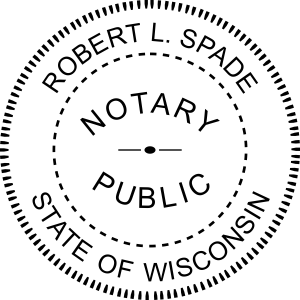 Wisconsin Notary Pink Seal Embosser - Round