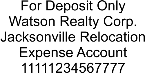 Watson 5 Line Stamp For Deposit Only