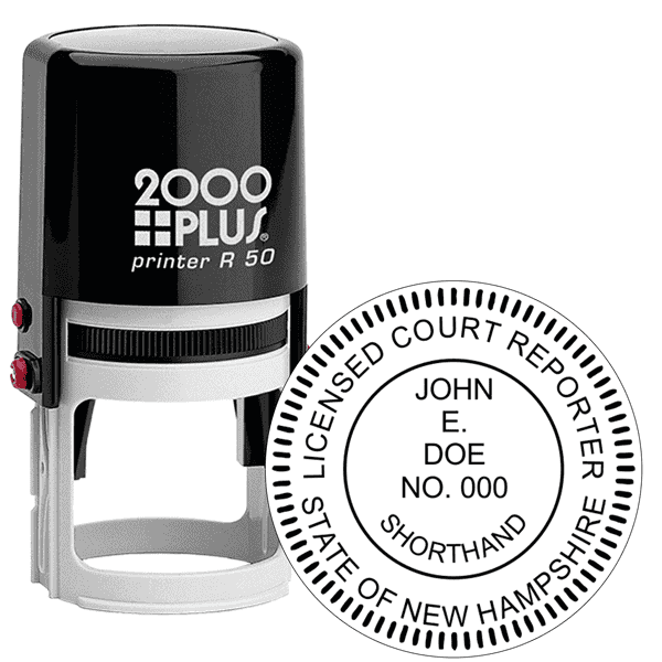 State of New Hampshire Licensed Court Reporter Seal Stamp