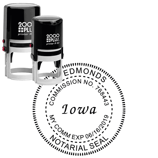Iowa Notary Round Seal