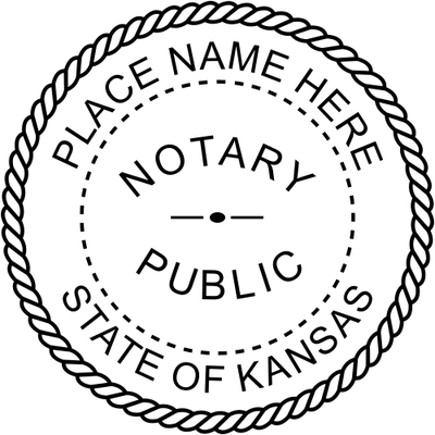 Kansas Notary Public Seal - Choose Stamp or Embosser - alternate view