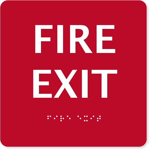 ADA Fire Exit Sign