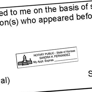 Kansas Notary Rectangle Imprint