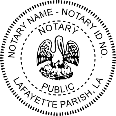 Louisiana Notary Round Seal - Choose Stamp or Embosser - alternate view