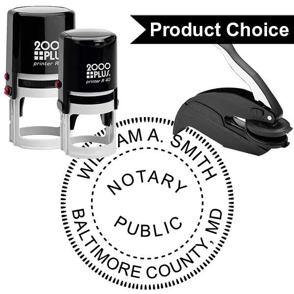 Maryland Notary Round Seal