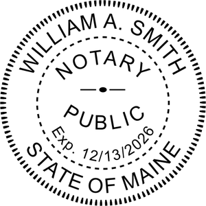 Maine Notary Round Imprint
