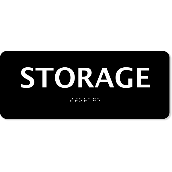 ADA Braille 4" x 10" Storage Room Sign