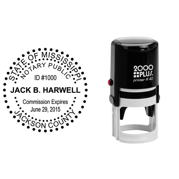 Mississippi Notary Round - Dots