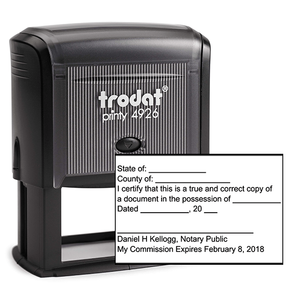 Notary Copy Certification Stamp