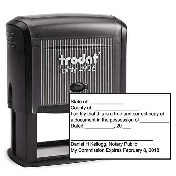 Notary Copy Certification Stamp