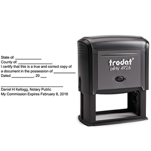 Notary Copy Certification Stamp Body and Design