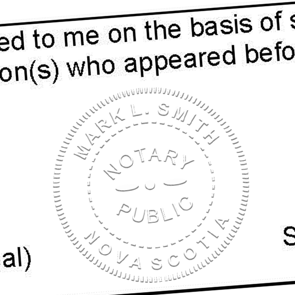 Nova Scotia Notary Embosser Imprint
