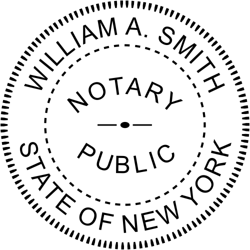 New York Notary Round  Imprint