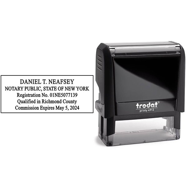 New York Notary Stamp - Rectangle