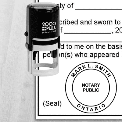 Ontario Round Notary Seal - alternate view