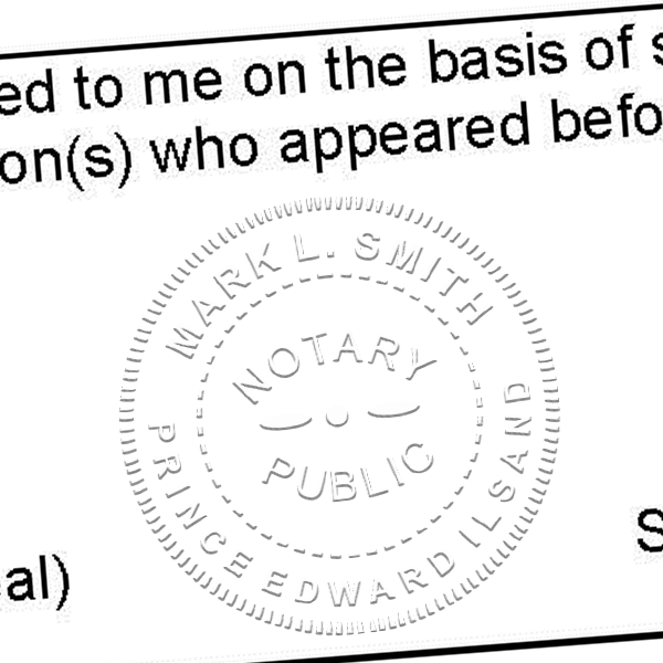 Prince Edward Island Notary Embosser Imprint