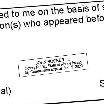 Rhode Island Notary Rectangular State Stamp - alternate view
