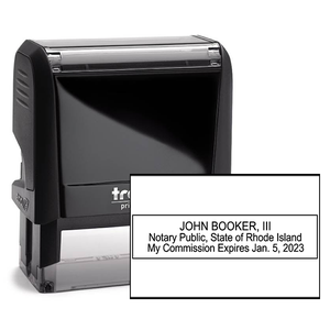 Rhode Island Notary Rectangular State Stamp