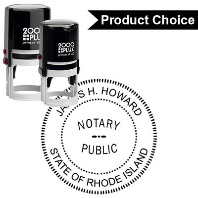 Rhode Island Round Notary Seal - alternate view