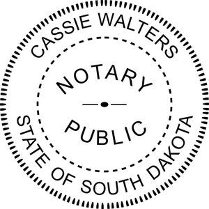 South Dakota Notary Round Imprint