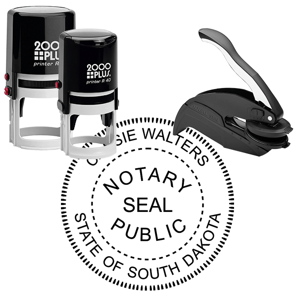 South Dakota Notary Round with Seal