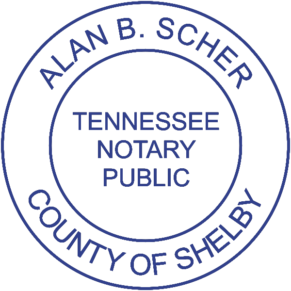 Tennessee Notary Round without Date Imprint