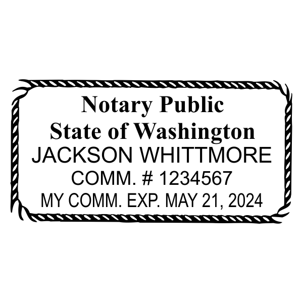 Washington State Notary Rectangle 