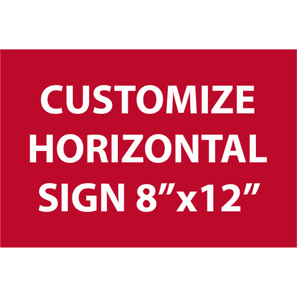 Plastic Engraved 8" x 12" Horizontal Sign