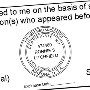State of Arizona Architect with Expiration