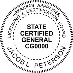 State of Arkansas Certified General Appraiser