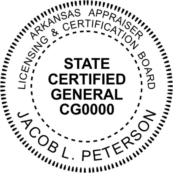 State of Arkansas Certified General Appraiser