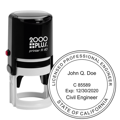 State of California Civil Engineer Seal